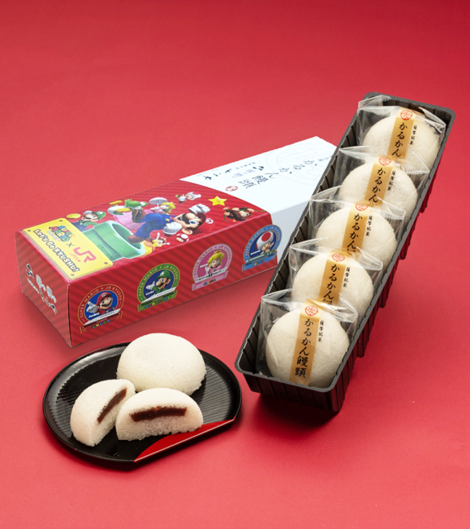 スーパーマリオJR九州コラボ記念パッケージ 薩摩銘菓かるかん饅頭